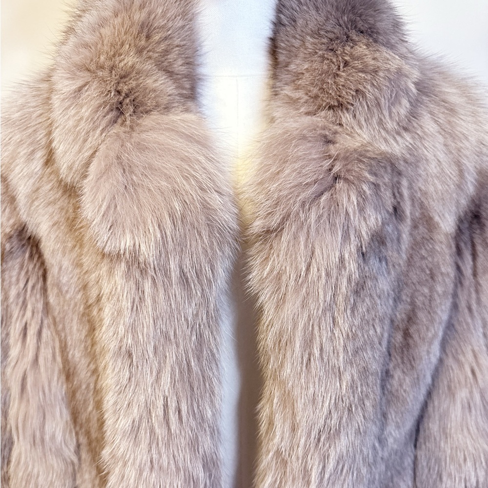 Vintage Cocoa + Grey SAGA Fox Fur Jacket (Japan) - Picture 8 of 12